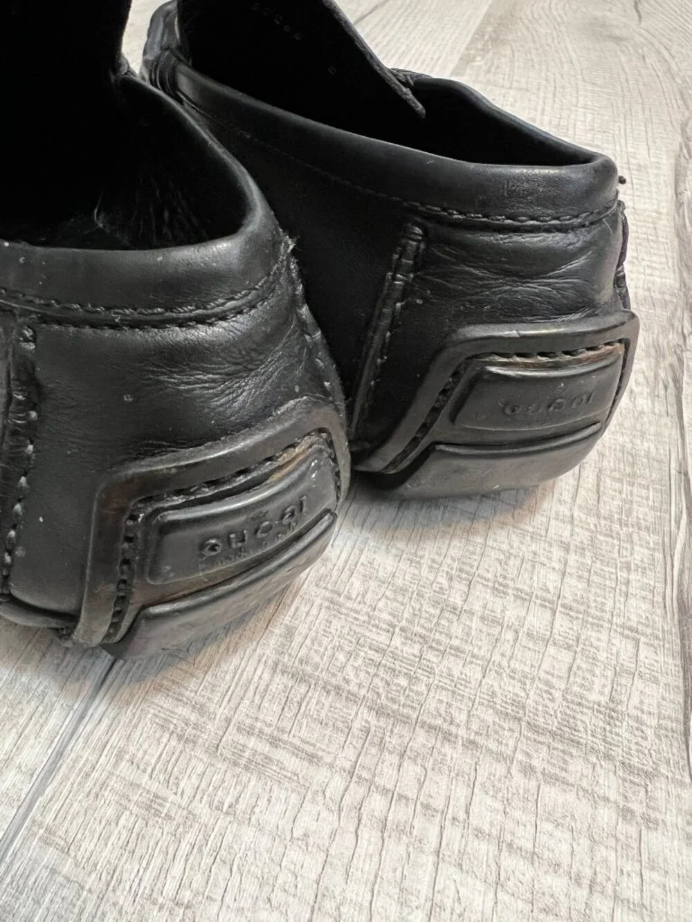 Gucci Horsebit Black Leather Loafers Old Money Preppy Quiet Luxury Men's 8